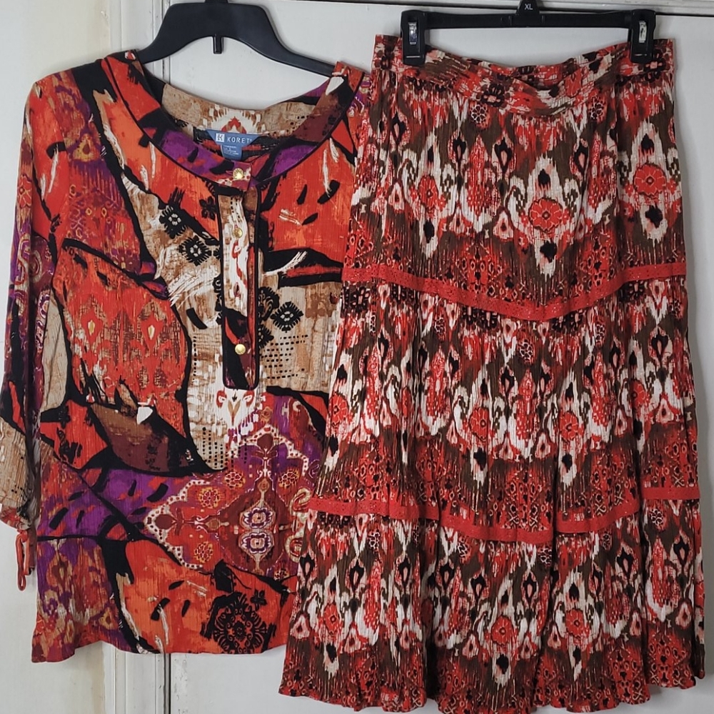 Koret top and skirt